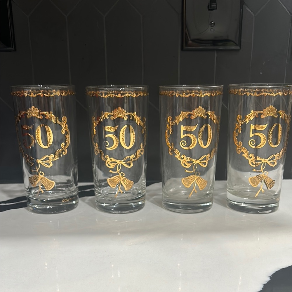 Culver 50th Anniversary Highball Glasses Set of 4
